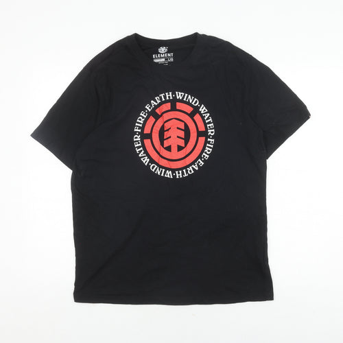 Element Men's Black Graphic L Regular Fit T-Shirt