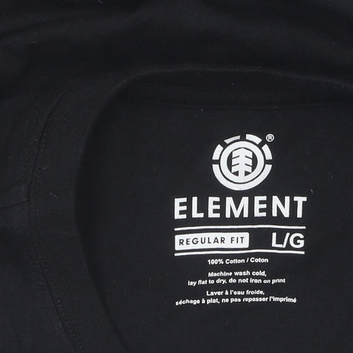 Element Men's Black Graphic L Regular Fit T-Shirt