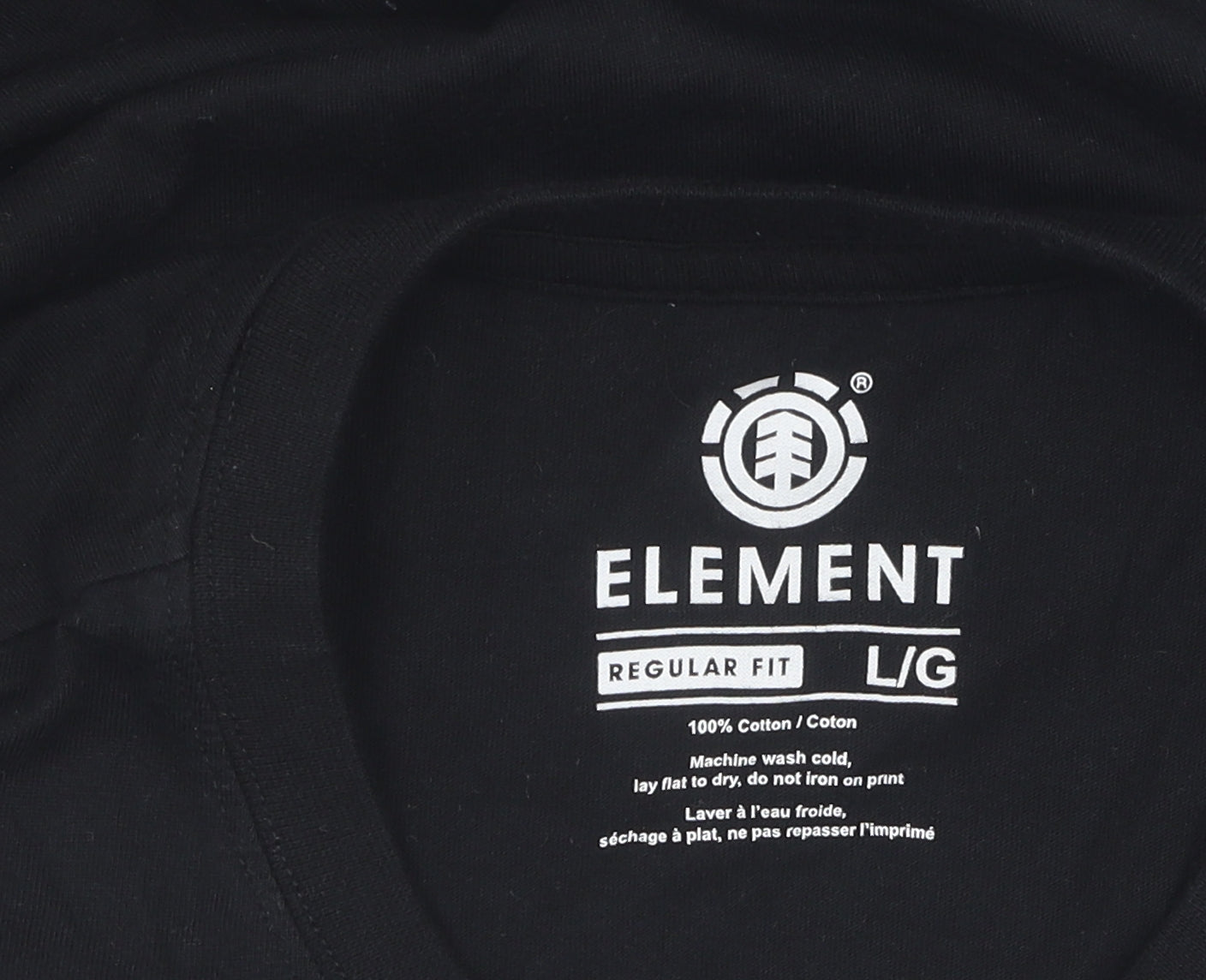 Element Men's Black Graphic L Regular Fit T-Shirt