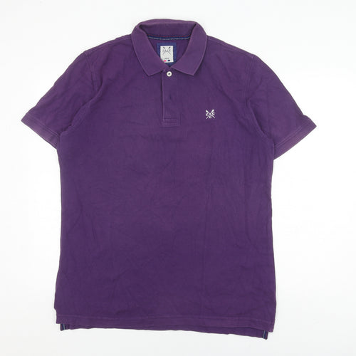 Crew Clothing Co. Men's Purple Polo L Short Sleeve