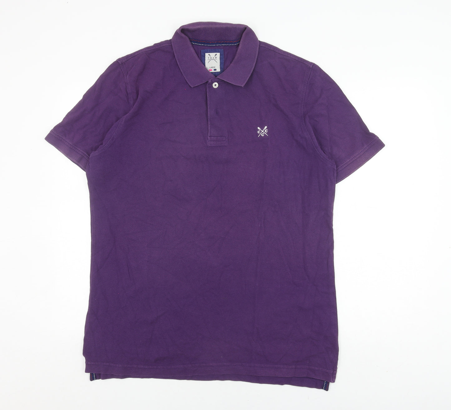 Crew Clothing Co. Men's Purple Polo L Short Sleeve