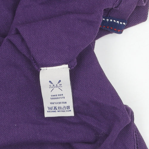 Crew Clothing Co. Men's Purple Polo L Short Sleeve