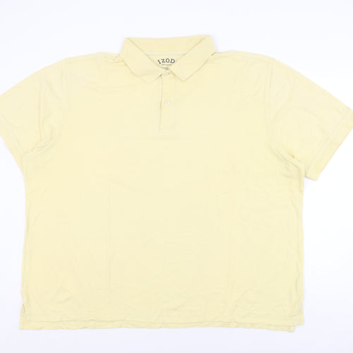 IZOD Men's Yellow 3XL Polo Shirt, Short Sleeve, Casual Fit