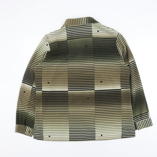 Bonmarché Women's Green Striped Button-Up Shirt