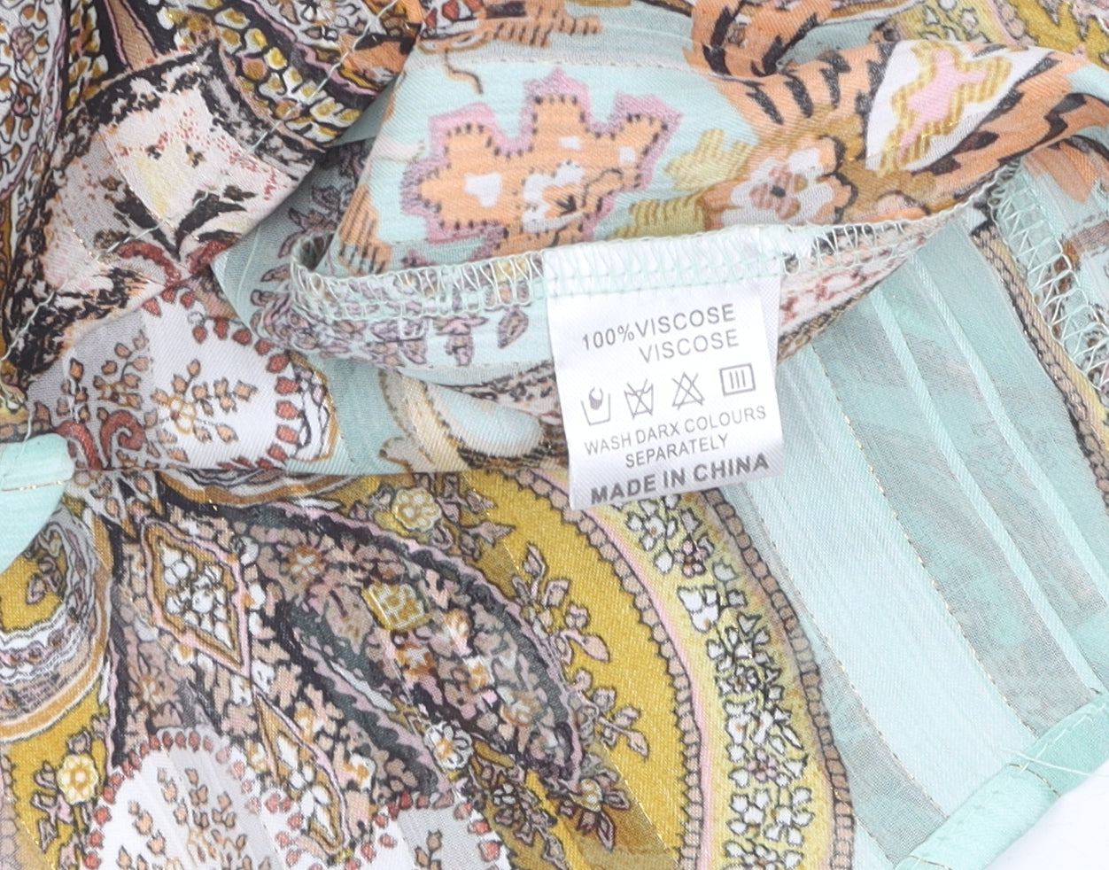 Jubylee Women's Multicoloured Paisley Blouse Size S