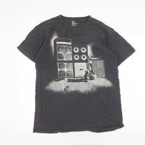 Gap Men's Black Music Graphic Cotton T-Shirt, L