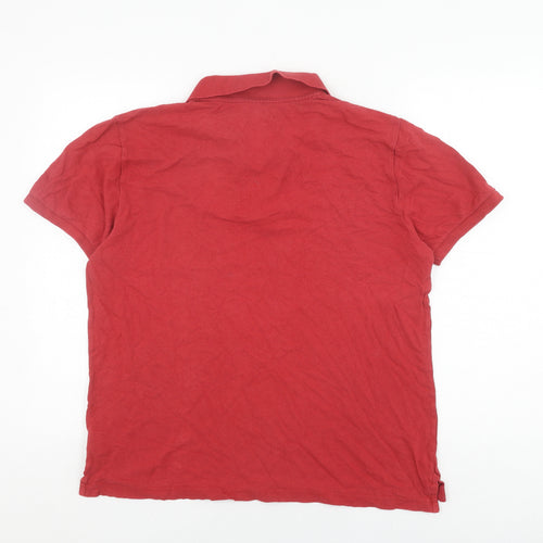 GAP Men's Red Polo Shirt L - Short Sleeve, Cotton