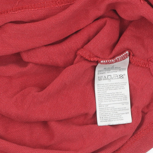 GAP Men's Red Polo Shirt L - Short Sleeve, Cotton