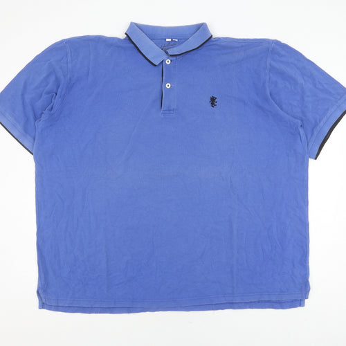 Authentic Men's Blue 3XL Cotton Polo Shirt