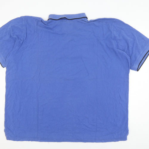 Authentic Men's Blue 3XL Cotton Polo Shirt