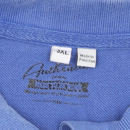 Authentic Men's Blue 3XL Cotton Polo Shirt