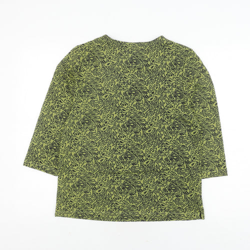 TIGI Women's Green Animal Print Jumper