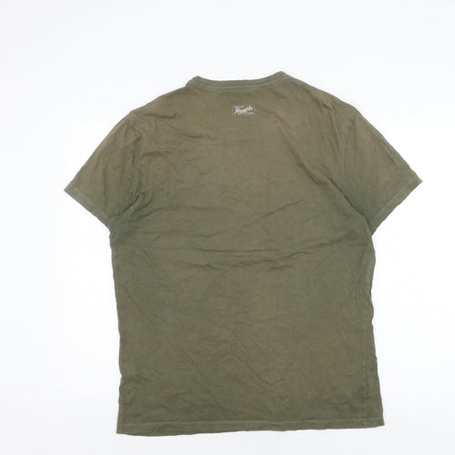 Banana Republic Men's Green Graphic T-Shirt Size L