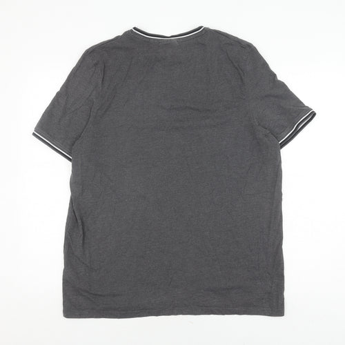 Slazenger Men's Grey Crew Neck Logo T-Shirt, Size L