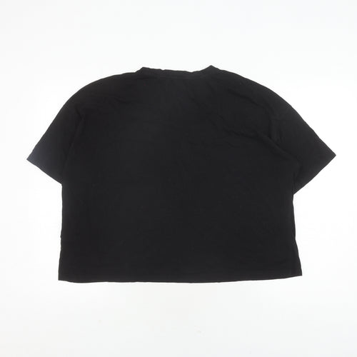 DKNY Women's Black M T-Shirt Casual Sporty Crew Neck