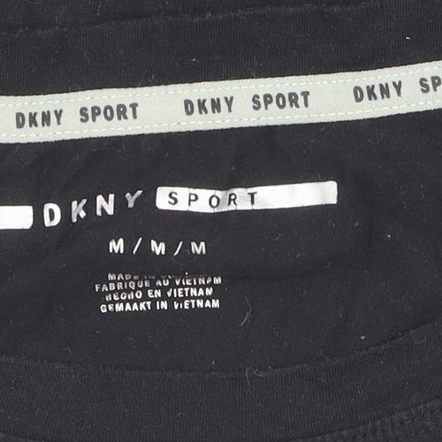 DKNY Women's Black M T-Shirt Casual Sporty Crew Neck