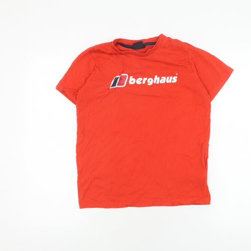 Berghaus Boys Red T-Shirt 11-12 Years Crew Neck Casual