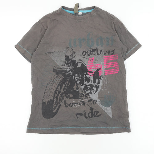 Urban Outlaws Boys Grey Graphic T-Shirt 9-10 Years