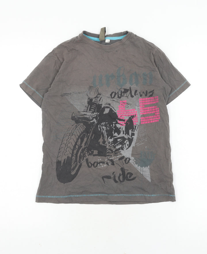 Urban Outlaws Boys Grey Graphic T-Shirt 9-10 Years