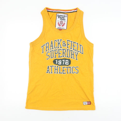 Superdry Men's Yellow Graphic Sleeveless T-Shirt S