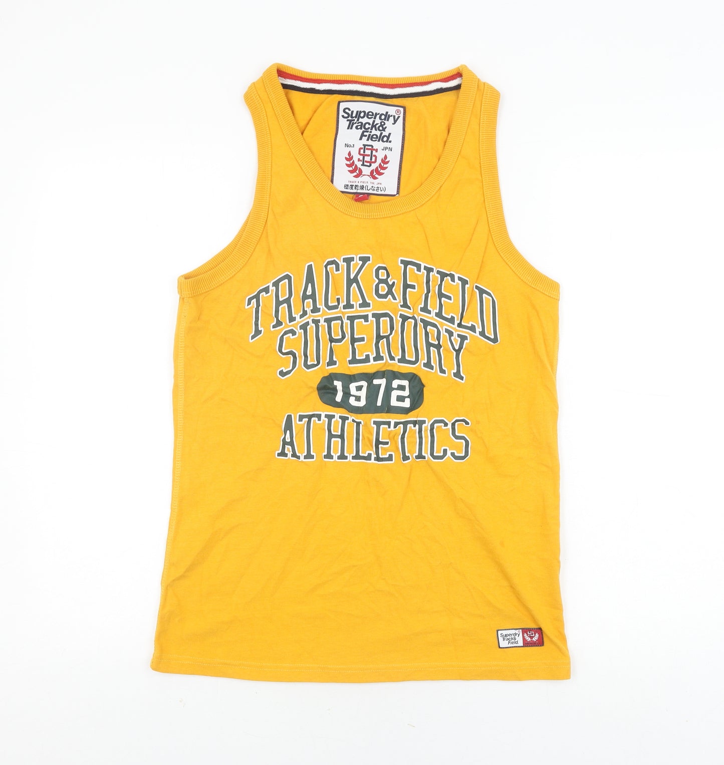 Superdry Men's Yellow Graphic Sleeveless T-Shirt S