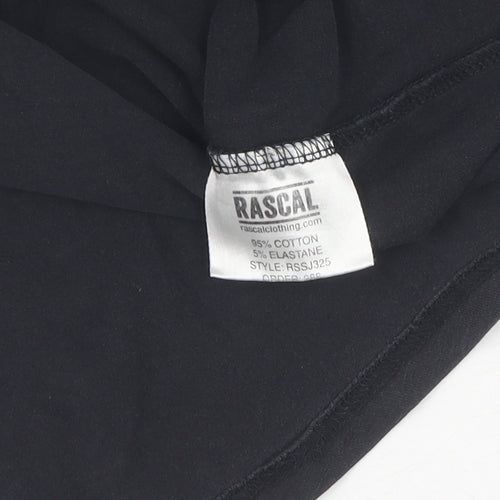 Rascal Mens Black T-Shirt XL Camouflage Print