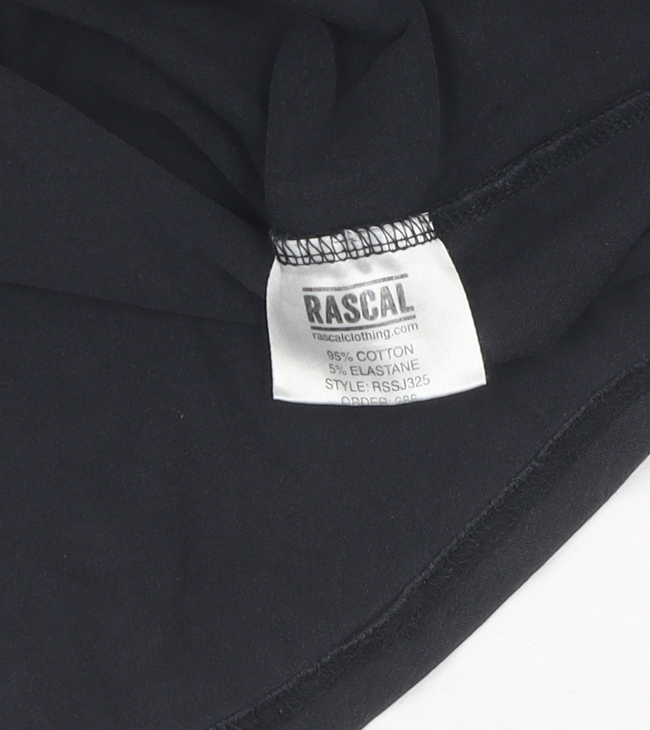 Rascal Mens Black T-Shirt XL Camouflage Print