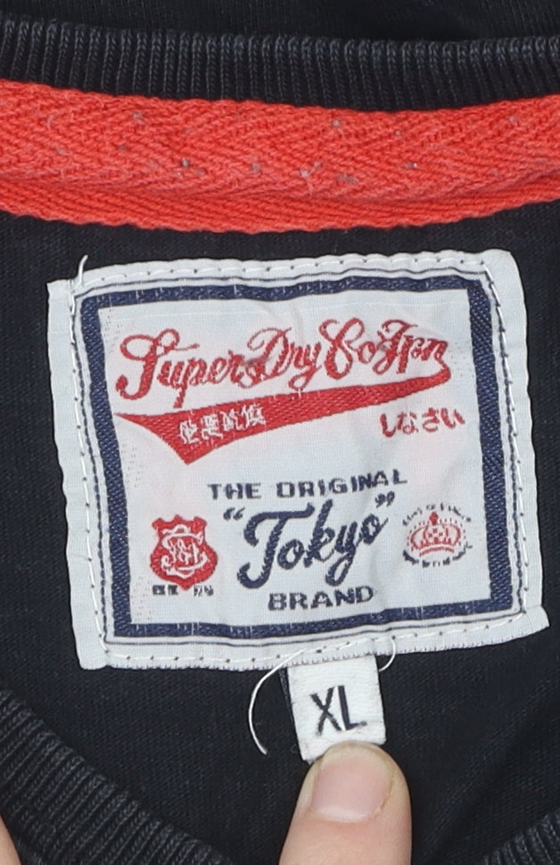 Superdry Men's Black XL Graphic Print T-Shirt