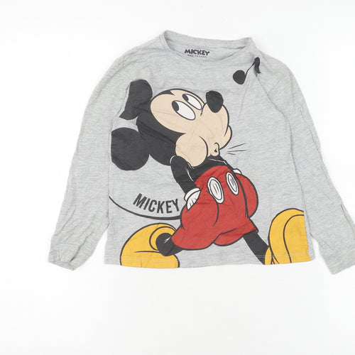 Disney Boys Grey Mickey & Friends Long Sleeve T-Shirt 5-6 Years