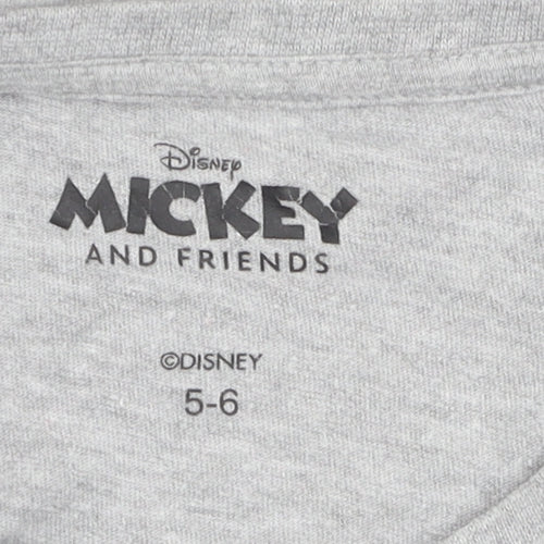 Disney Boys Grey Mickey & Friends Long Sleeve T-Shirt 5-6 Years
