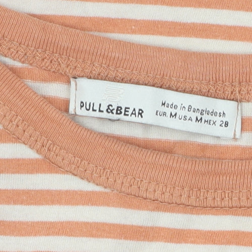 Pull & Bear Orange Cropped T-Shirt Unisex M