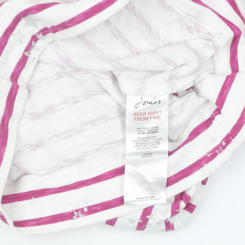 Joules Girls Pink Stripe Hoodie, Age 6, Long Sleeve Pullover