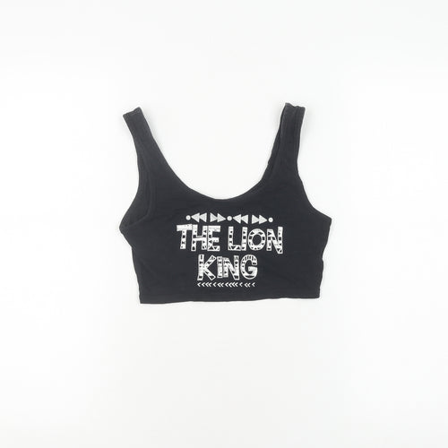 Disney Women's Black Lion King Cropped Tank, 2XS