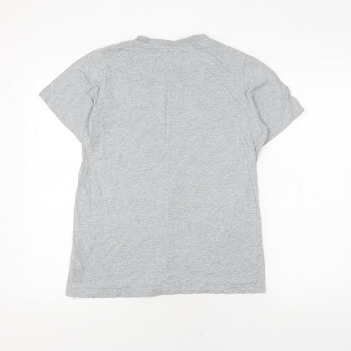 Nike Men's Grey XL Cotton Logo T-Shirt