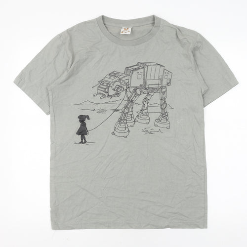 Men's Grey Star Wars Short Sleeve T-Shirt - Size M
