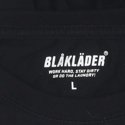 Blakläder Men's Black Cotton T-Shirt Size L