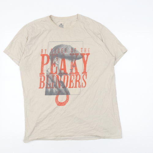 Garrison Tailors Men Beige L Peaky Blinders T-Shirt