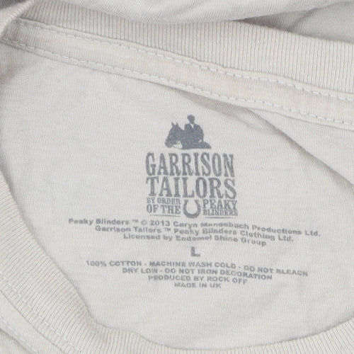 Garrison Tailors Men Beige L Peaky Blinders T-Shirt