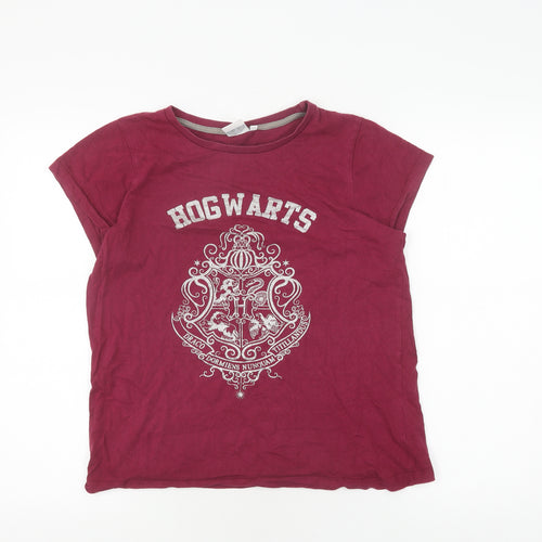 Harry Potter Girls Red T-Shirt 13-14Y Graphic Logo