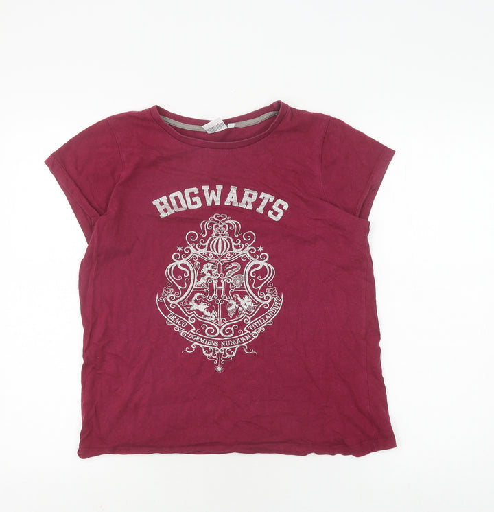 Harry Potter Girls Red T-Shirt 13-14Y Graphic Logo