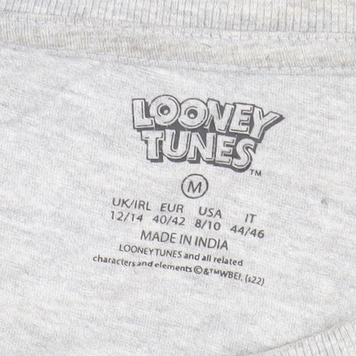 Looney Tunes Grey M T-Shirt with Bugs Bunny Graphic