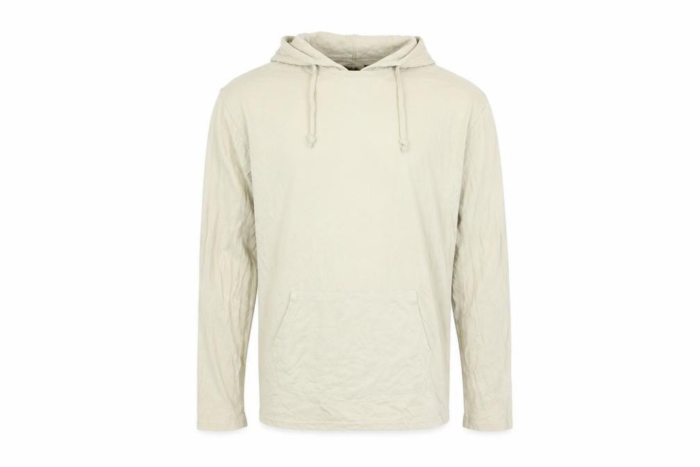 Brave Soul Men's Beige Hooded T-Shirt Size M