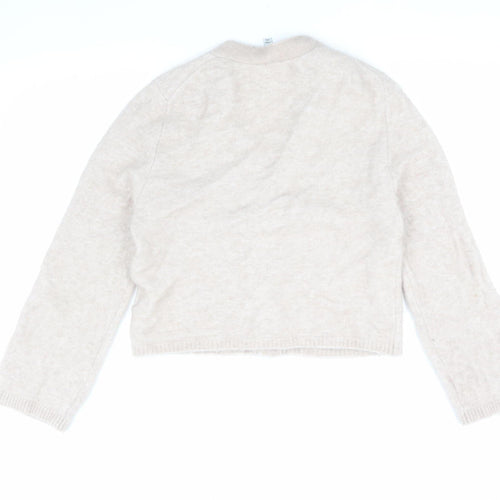 & Other Stories Women's Beige XS Cardigan V-Neck