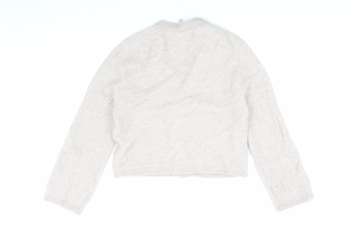 & Other Stories Women's Beige XS Cardigan V-Neck
