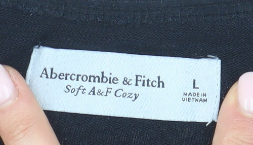 Abercrombie & Fitch Women's Black Knit Henley L