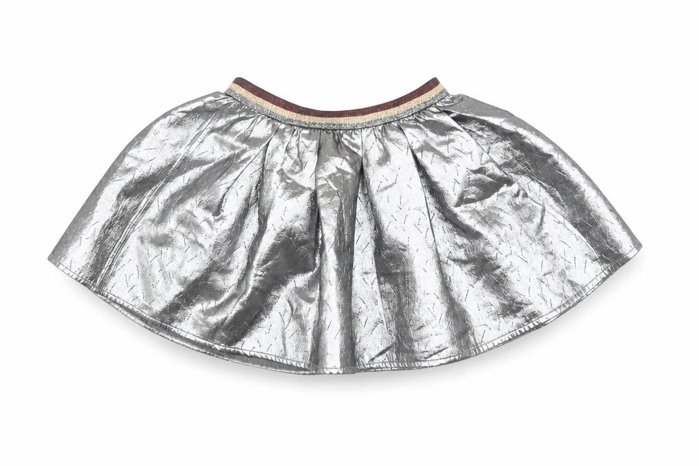 Catimini Silver Girls Skater Short Skirt Size 122