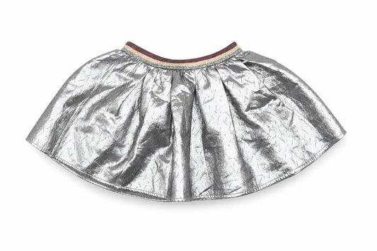Front view of Catimini Silver girls’ skater short skirt, size 122
