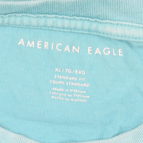 American Eagle Men's Blue XL Long Sleeve T-Shirt