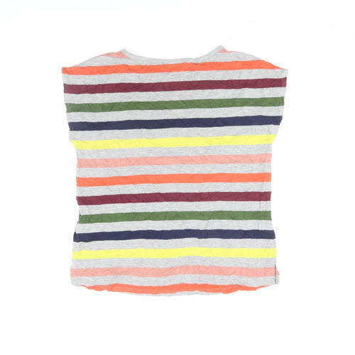 Oasis Women's Multicoloured Striped T-Shirt - Size S