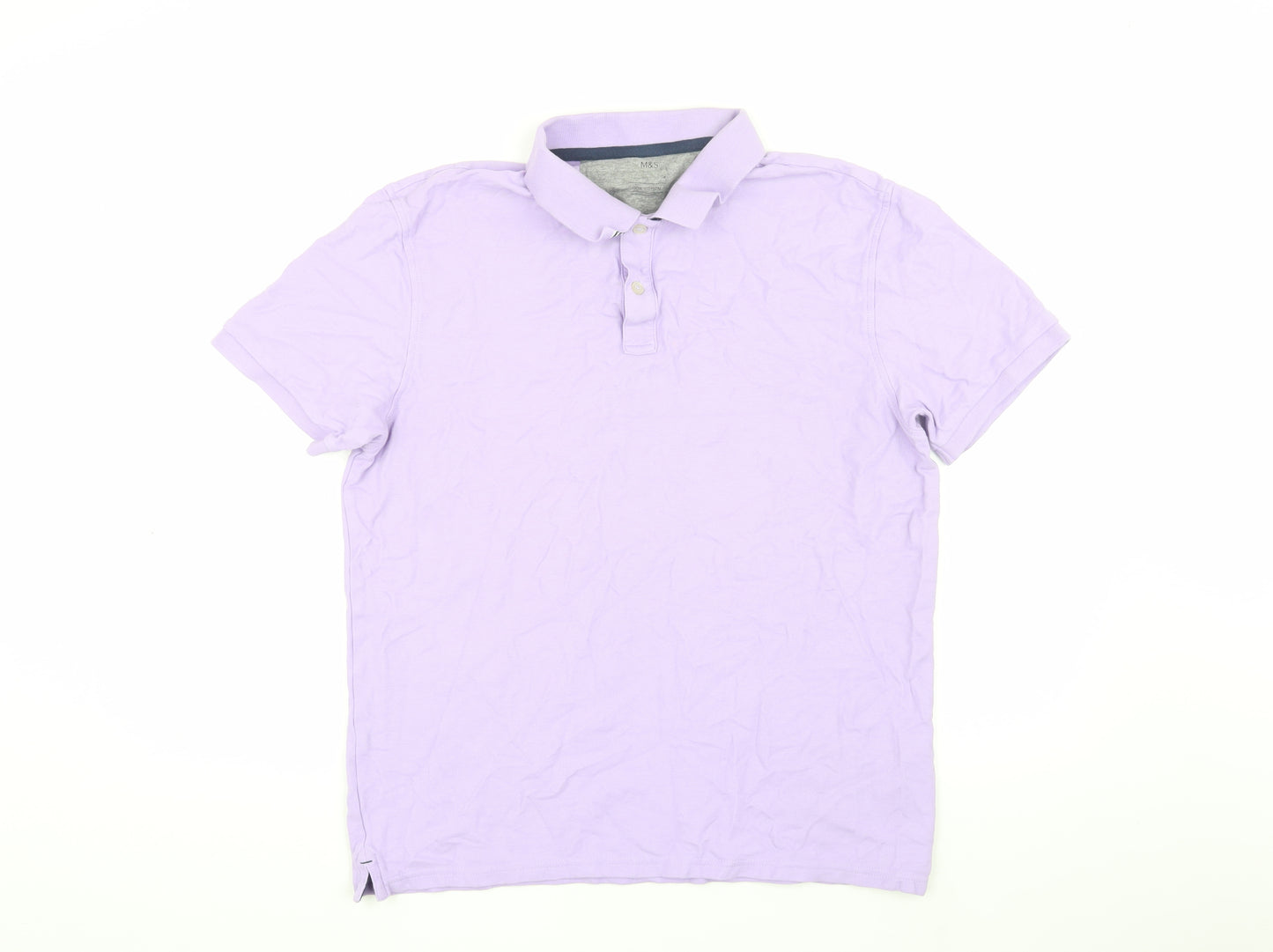 Marks and Spencer Men’s L Purple Polo Shirt